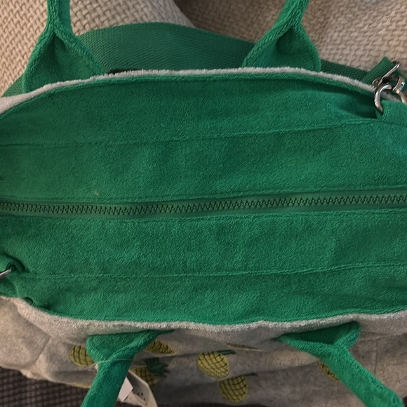 Wildfox Pineapple Embroidered Tote Bag Green and Gray NEW (074) - Picture 5 of 6